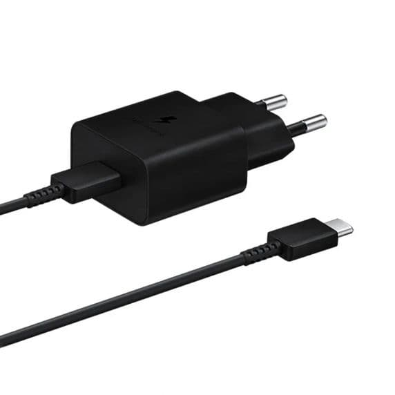 Samsung Laddare USB-C 15W + USB-C Kabel 1m - Svart Svart