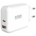 Miniatyrbillede 2 af 3: Urban Factory Usb-c Og Usb-c Vægoplader Psc45uf 45w 18w Transparent