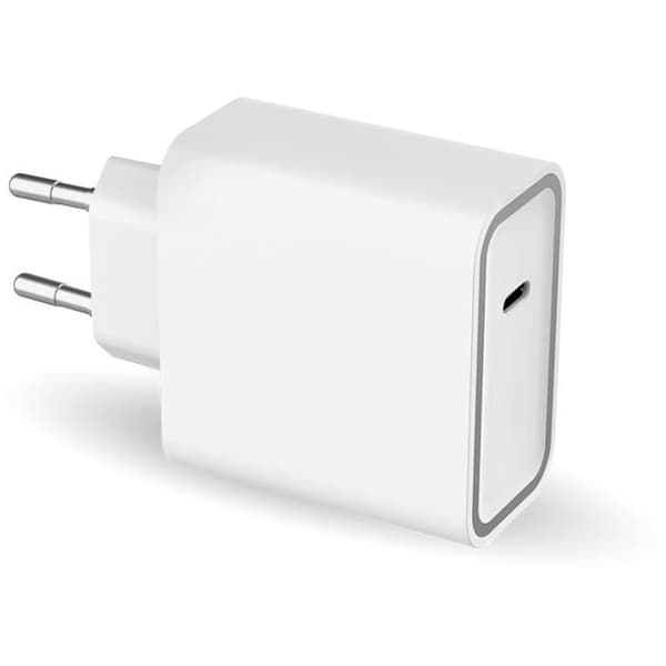 65W strömförsörjning GaN hemladdare + förstärkt USB C/USB C-kabel Livstidsgaranti White Force Power Lite