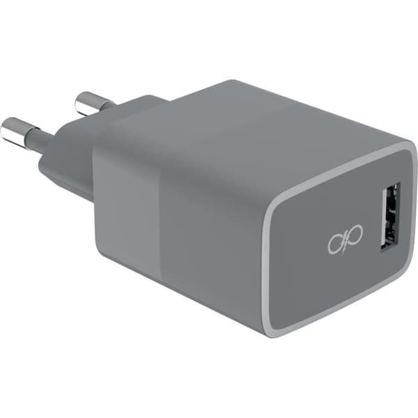 Force Power mobiltelefonladdare USB A nätladdare + USB C kabel 1,2m Recycle Grey Grå