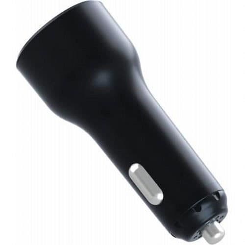 Dubbel USB A+C billaddare 32W (12+20W) Strömförsörjning Svart - 100 % återvunnen plast Bigben