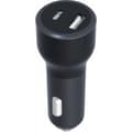 Miniatyrbild 1 av 2: Dubbel USB A+C billaddare 32W (12+20W) Strömförsörjning Svart - 100 % återvunnen plast Bigben