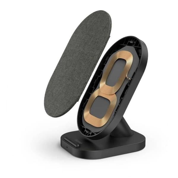 Hama Trådlös laddare 2000 mA QI-FC10S-Fab 00201685 Qi standardutgångar svart