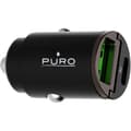 Miniatyrbild 1 av 3: Bil-laddare - Puro - Mini USB A+C - 30W - Ultra-snabb - Svart