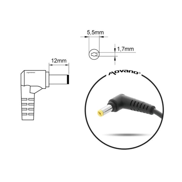 Laptop-oplader Mitsu 5ZM006 90 W