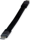 Miniatyrbild 1 av 5: ROLINE USB4 Gen3x2-kabel, Emark, platt, CC, ST/ST, 40Gbit/s, 100W, svart, 15 cm