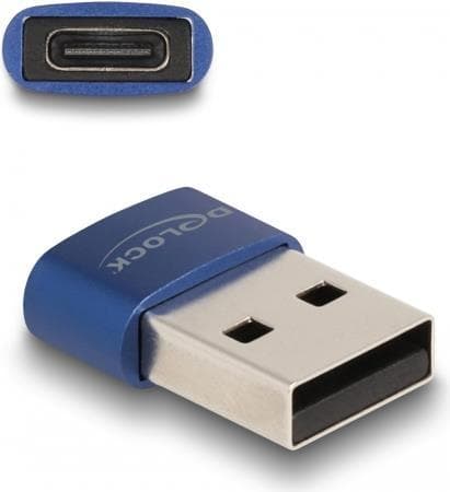 Delock USB 2.0-adapter USB Type-A han til USB Type-C hun blå