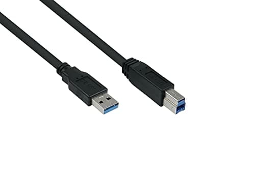 Alcasa UK30P-AB-010S USB-kabel 1 m USB 3.2 Gen 1 (3.1 Gen 1) USB A USB B Sort (UK30P-AB-010S)