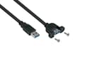 Miniatyrbild 1 av 6: Alcasa UK30P-AEA-030S USB-kabel 3 m USB 3.2 Gen 1 (3.1 Gen 1) USB A Svart (UK30P-AEA-030S)