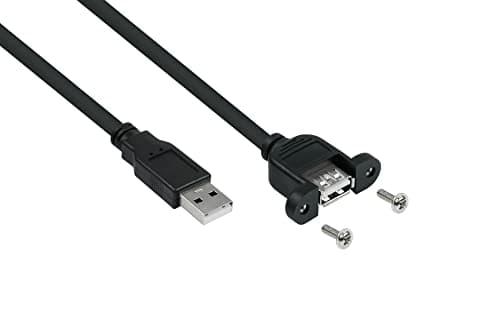 Alcasa UK20P-AEA-005S USB-kabel 0,5 m USB 2.0 USB A Svart (UK20P-AEA-005S)