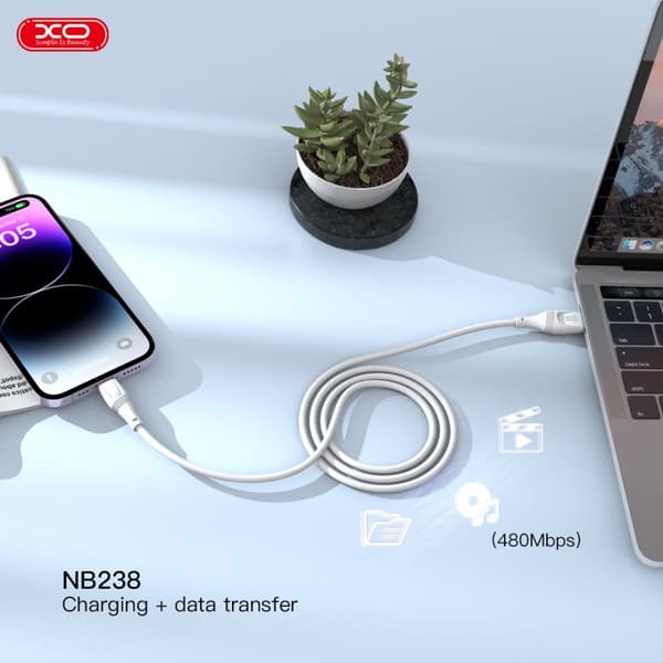 XO Laturi - Latauskaapeli - USB / iPhone - 3m - Laadukas