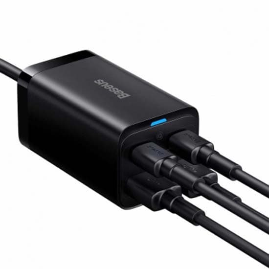 Baseus Mukana Usb-c Usb-a Ja Usb-c Seinälaturi Gan3 Pro 65w 3a 2xusb-a 2xusb-c