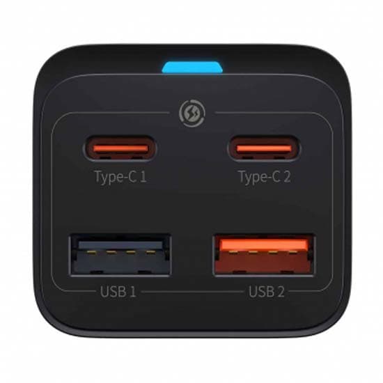 Baseus Mukana Usb-c Usb-a Ja Usb-c Seinälaturi Gan3 Pro 65w 3a 2xusb-a 2xusb-c