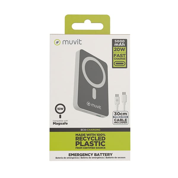 Muvit For Change Magsafe-akku 15w + Output C 5000mah