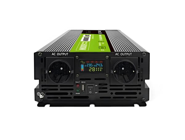 Green Cell Przetwornica napicia PowerInverter LCD 24 V 3000W/60000W Przetwornica samochodowa z wywi
