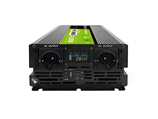 Green Cell Przetwornica napicia PowerInverter LCD 24 V 3000W/60000W Przetwornica samochodowa z wywi