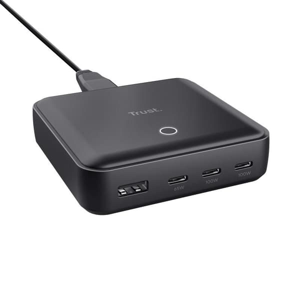 Laddare TRUST Maxo 100W USB-C 4-port Svart