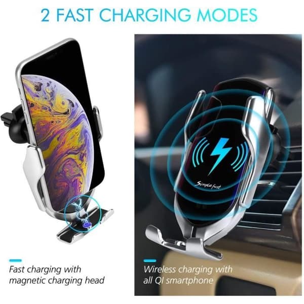 MAVURA »Hinyx Qi Auto Wireless Charger mobiltelefonhållare automatisk trådlös billaddare« laddningsenhet