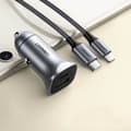 Miniatyrbild 2 av 6: Snabb USB-A och USB-C 30W PD PPS billaddare - grå