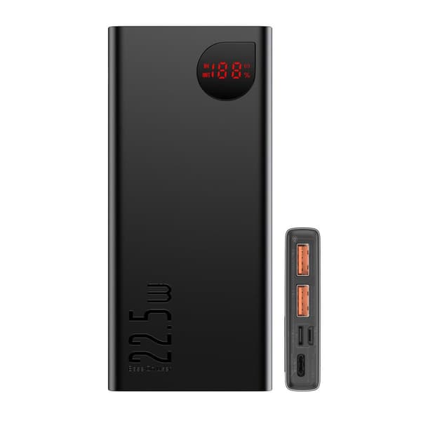 Adaman Metal powerbank med snabbladdning 10000mAh 22,5W Svart