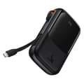 Miniatyrbillede 5 af 6: Powerbank med hurtigopladning 10000mAh 22,5W QC-PD-SCP-FCP USB-C kabel sort