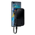 Miniatyrbillede 6 af 6: Powerbank med hurtigopladning 10000mAh 22,5W QC-PD-SCP-FCP USB-C kabel sort