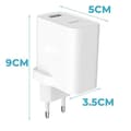 Miniatyrbild 4 av 4: Officiell Oppo USB 30W-laddare med USB till USB-C-kabel Vit