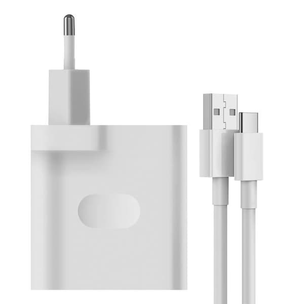 Officiell Oppo USB 30W-laddare med USB till USB-C-kabel Vit