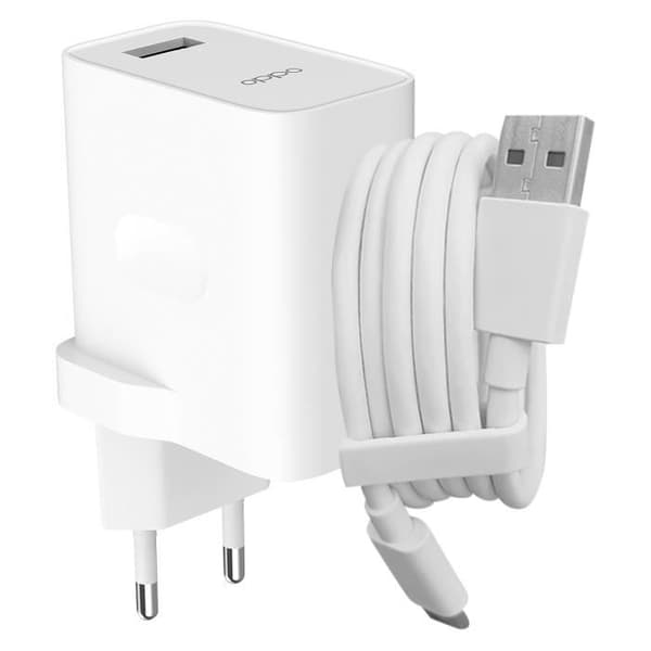 Officiell Oppo USB 30W-laddare med USB till USB-C-kabel Vit