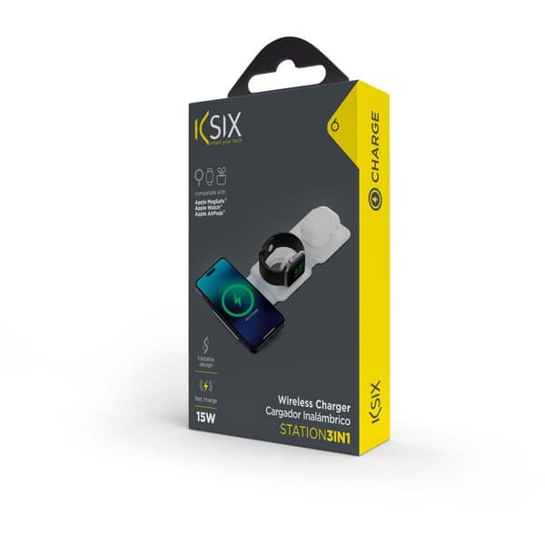 Ksix Langaton Laturi 3 In 1 15w