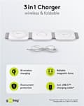 Miniatyrbillede 4 af 11: 3in1 trådløs oplader, foldbar, 15 W