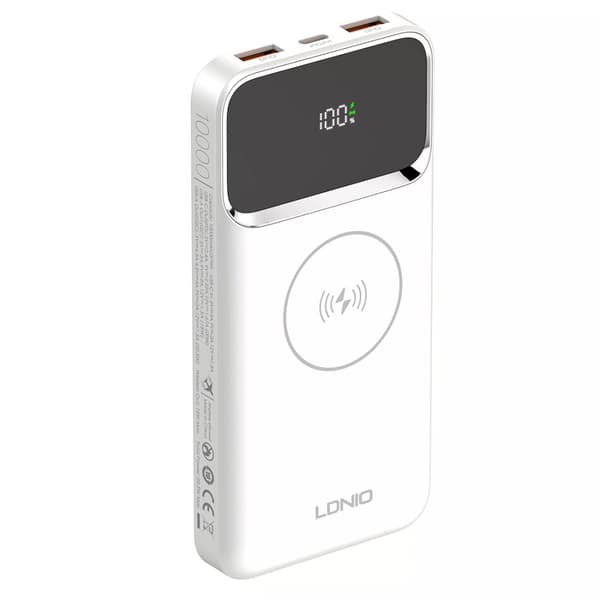 Powerbank LDNIO 10000 mAh Qi induktionsmagnet USB-C