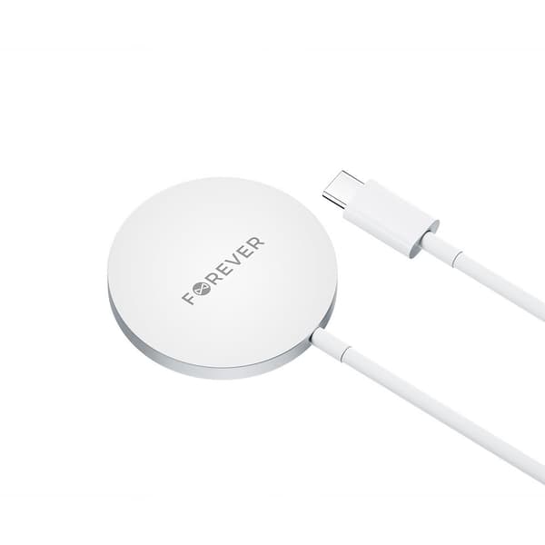Forever 15W Trådløs Ladeplate – MagSafe-kompatibel, Elegant Metalldesign