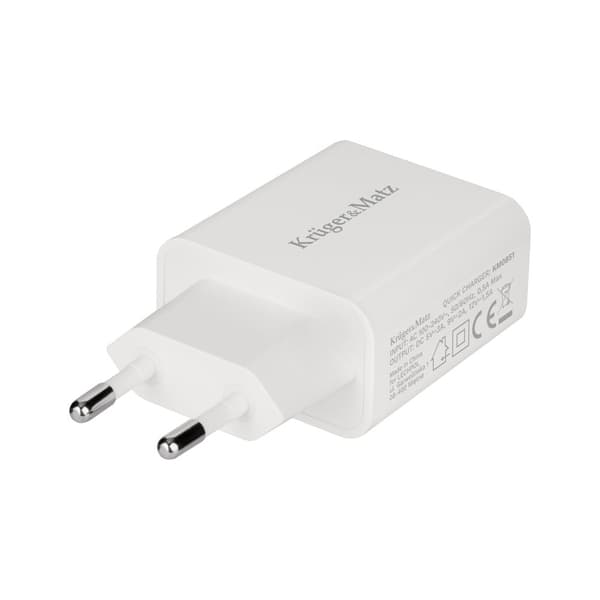 Kruger & Matz nätladdare med Quick Charge-funktion