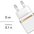 Miniatyrbild 3 av 3: Laddare - Xiaomi - Redmi K40 - Ultra-snabb - 2 USB-portar - 3.1A totalt