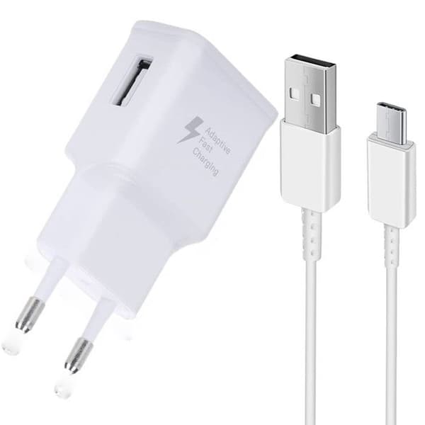 Pack Laddare + Kabel för Samsung Galaxy A40 Snabbladdare Ultrakraftig och snabb NY GENERATION 3A med USB-Typ C-KABEL