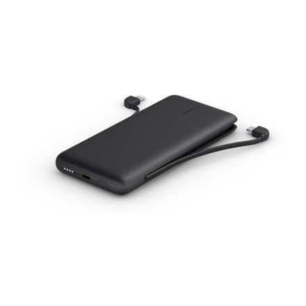 Belkin | BOOST CHARGE Plus Power Bank | 10000mAh | Integroidut LTG- ja USB-C-kaapelit | Musta