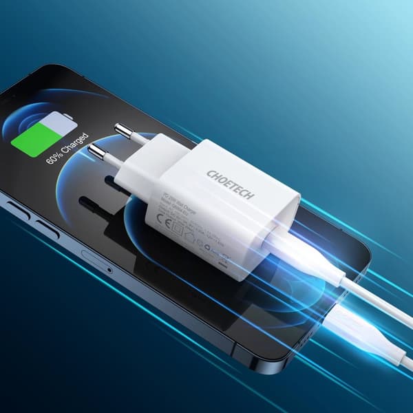 Choetech USB Adapter Type-C PD 20W - Hvid