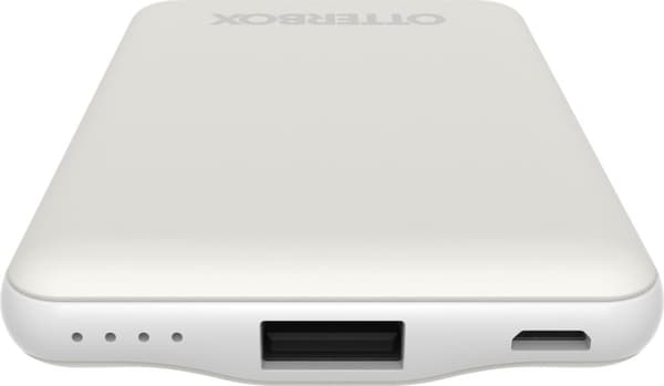 OtterBox USB-A powerbank 5.000 mAh 10W med 3-i-1 kabel 1M Hvid