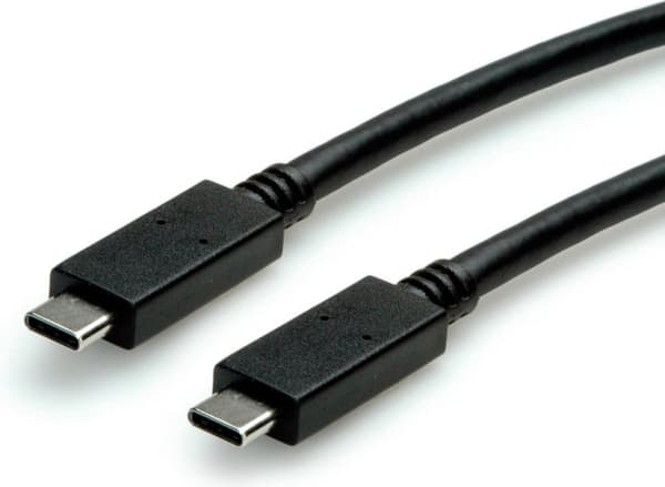 ROLINE USB 3.2 Gen 2 kabel, med PD (Power Delivery) 20V5A, Emark, CC, M/M, sort, 1 m
