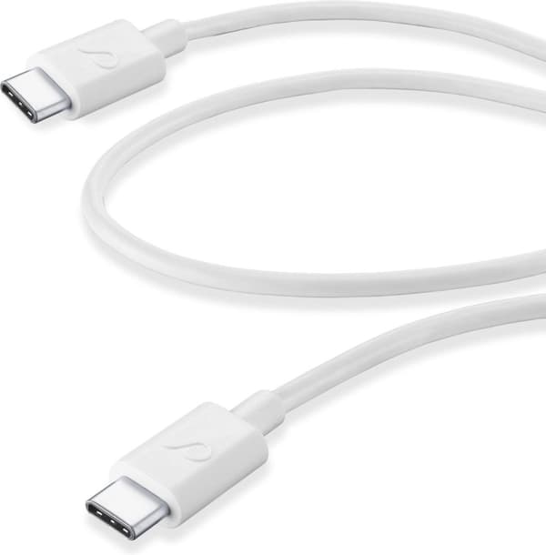 Cellullarline - Datakabel USB-C til USB-C - 60 cm - Hvid