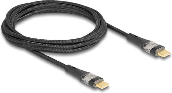 Delock USB 2.0 hurtigopladningskabel USB Type-C™ han til han gennemsigtig PD 3.0 100 W 2 m (80764)
