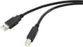 Miniatyrbild 1 av 4: Renkforce USB-kabel USB 2.0 USB-A-kontakt, USB-B-kontakt 20.00 m svart flätad skärm RF-572