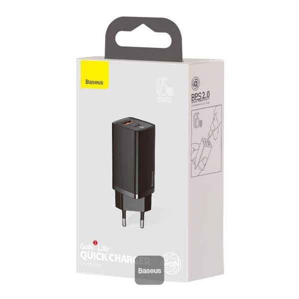Baseus Gan2 Lite Usb-a- Og Usb-c-vægoplader