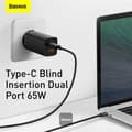 Miniatyrbillede 6 af 8: Baseus Gan2 Lite Usb-a- Og Usb-c-vægoplader