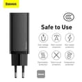 Miniatyrbillede 8 af 8: Baseus Gan2 Lite Usb-a- Og Usb-c-vægoplader