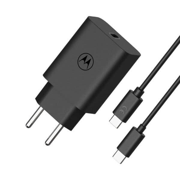 Laddare - Motorola - SJMC302 - Svart - Snabbladdning 30 W - USB-C-kabel 1m Svart