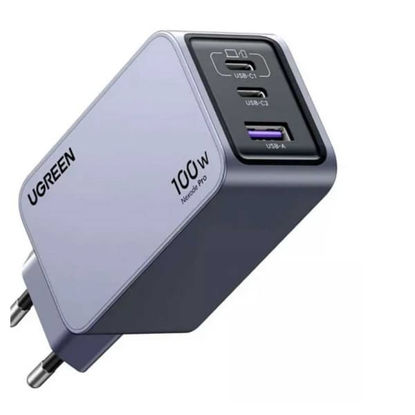 Ugreen X757 Usb-a- Og Usb-c-vægoplader Sort, Grå