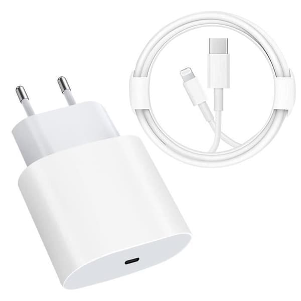 20W iPhone USB C snabbladdare med 2M-kabel [Apple MFi-certifierad],USB C-laddaruttag USB C-strömadapter för iPhone