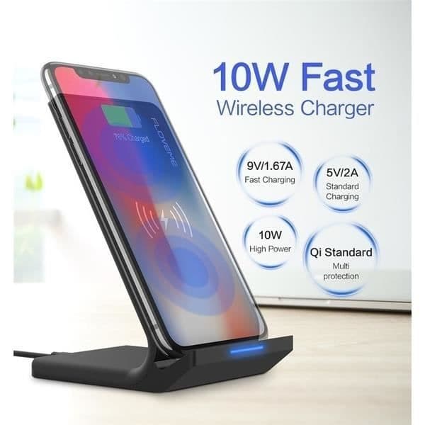 Snabb trådlös laddare för iPhone och Samsung, Qi Induktionsladdare för Samsung Galaxy S9/S9+/Note 8/S8/S8+, iPhone 8/8 Plus/